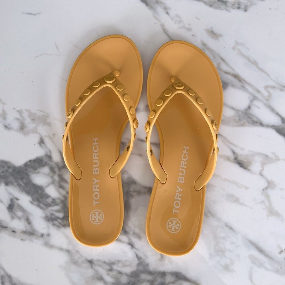 NWT - Tory Burch Studded Jelly Flip Flop - Sunburst☀️ - Picture 3 of 7